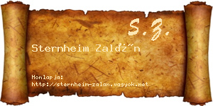 Sternheim Zalán névjegykártya