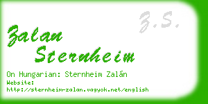 zalan sternheim business card